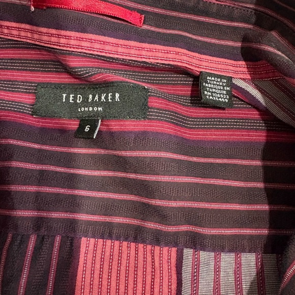 Ted Baker unique men’s button down dress shirt size 6 long sleeve - Picture 11 of 15